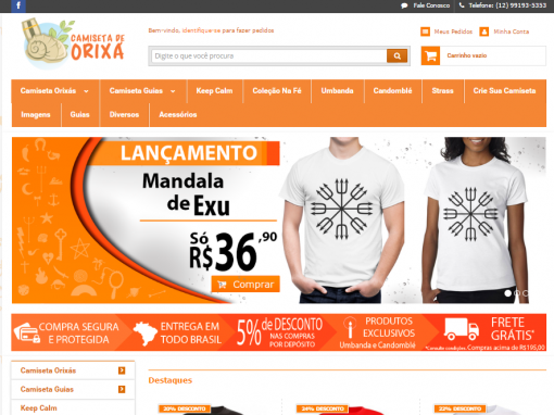 Camiseta de Orixá – Loja Virtual